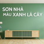 Sơn nhà màu xanh lá cây tinh tế, hiện đại đầy sức sống